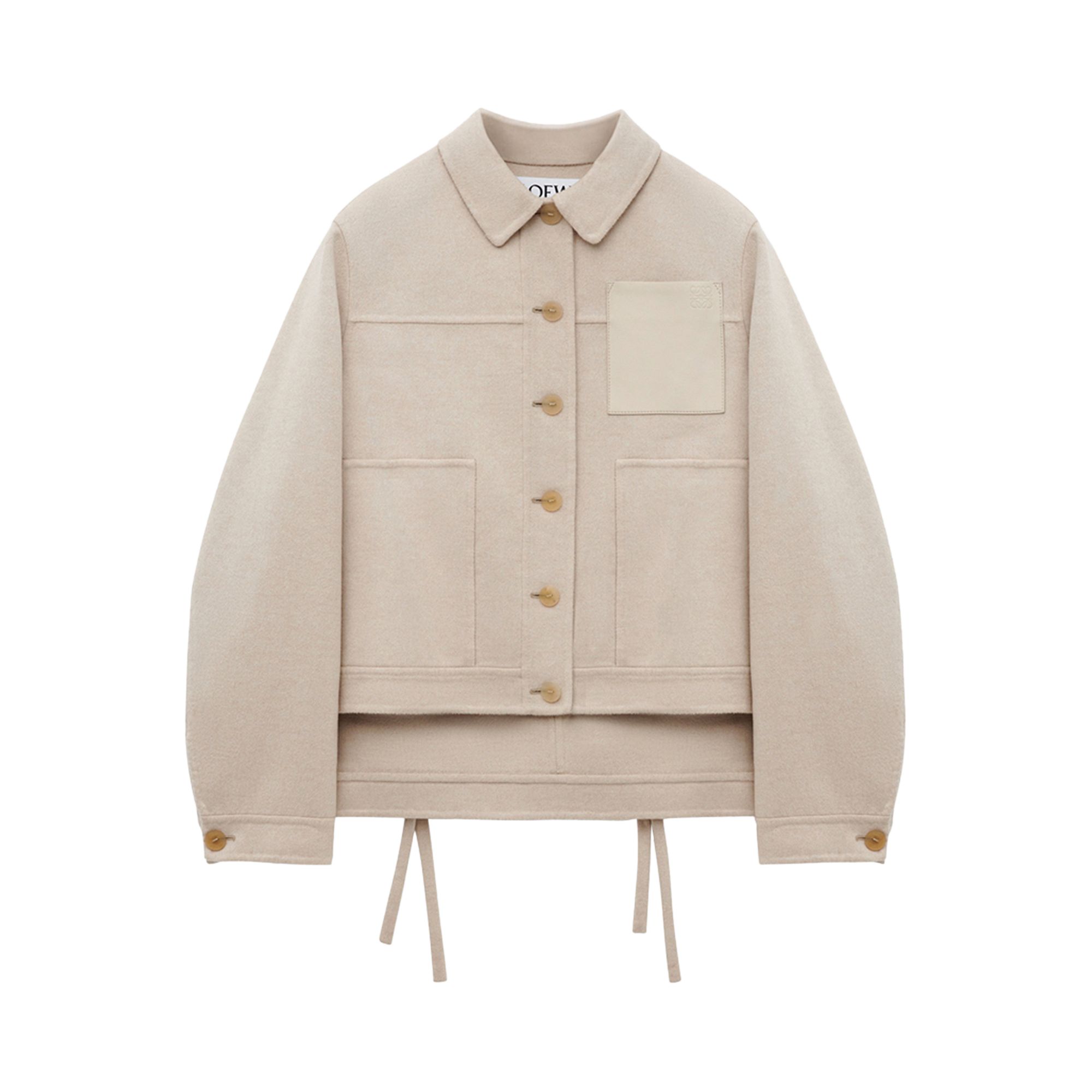 Pre-owned Loewe Workwear Jacket 'light Beige Melange' | Tan | Women's Size 38