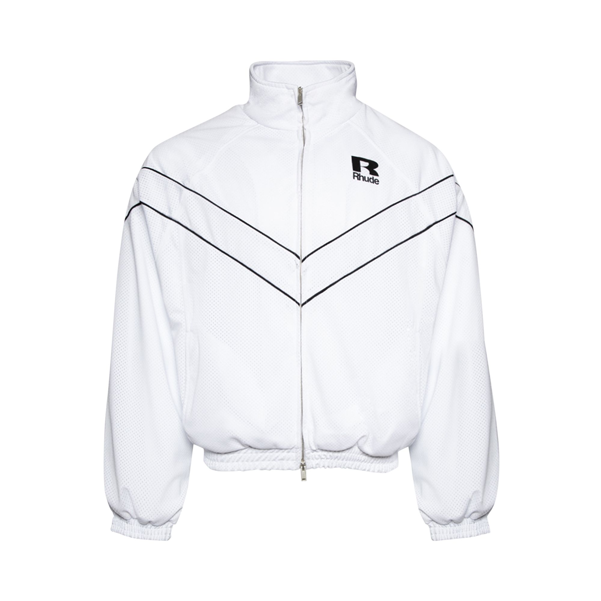Pre-owned Rhude Piping Raglan Track Jacket 'stark White' | Men's Size L