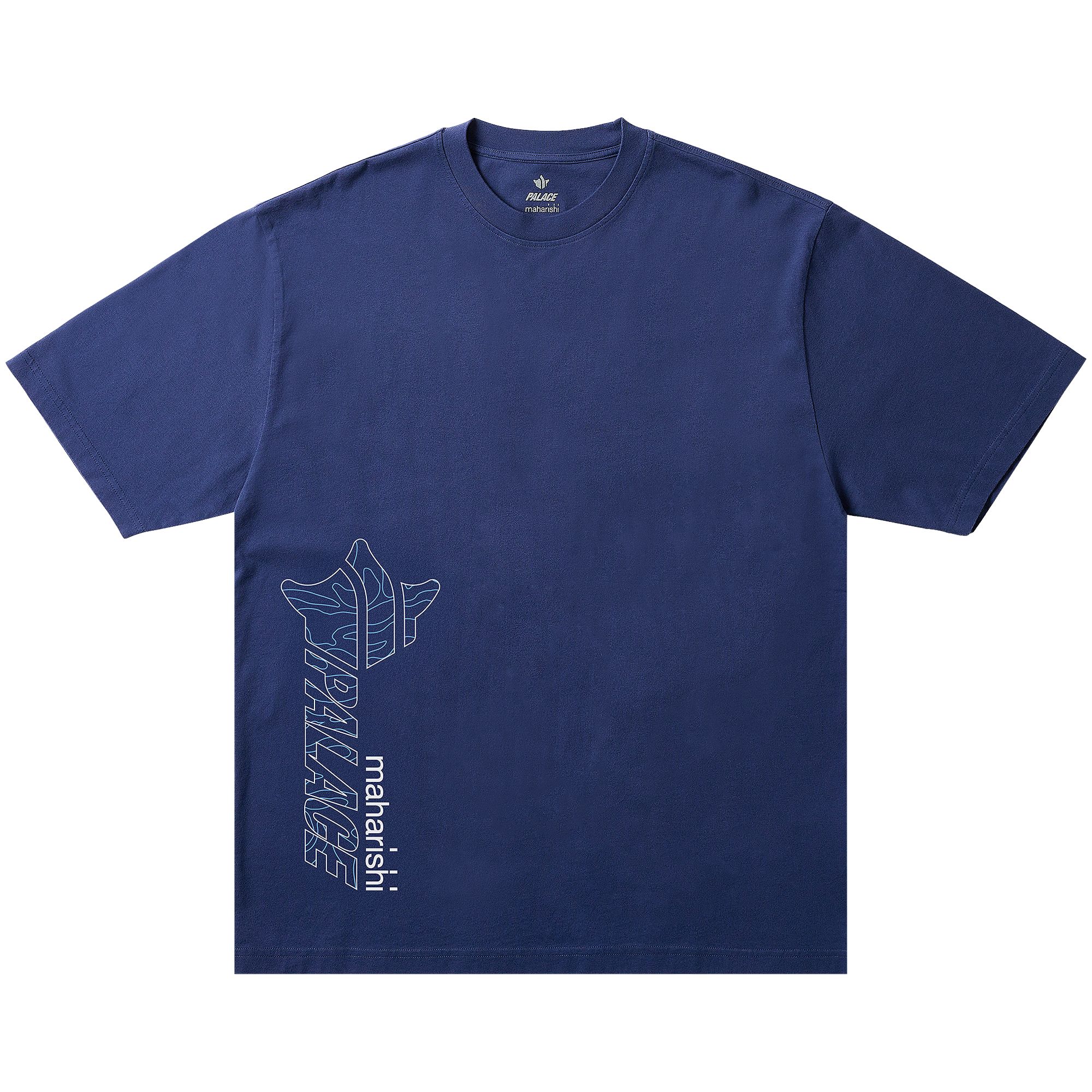 Pre-owned Palace X Maharishi Templea Star Kor Om T-shirt 'blue' | Men's Size M