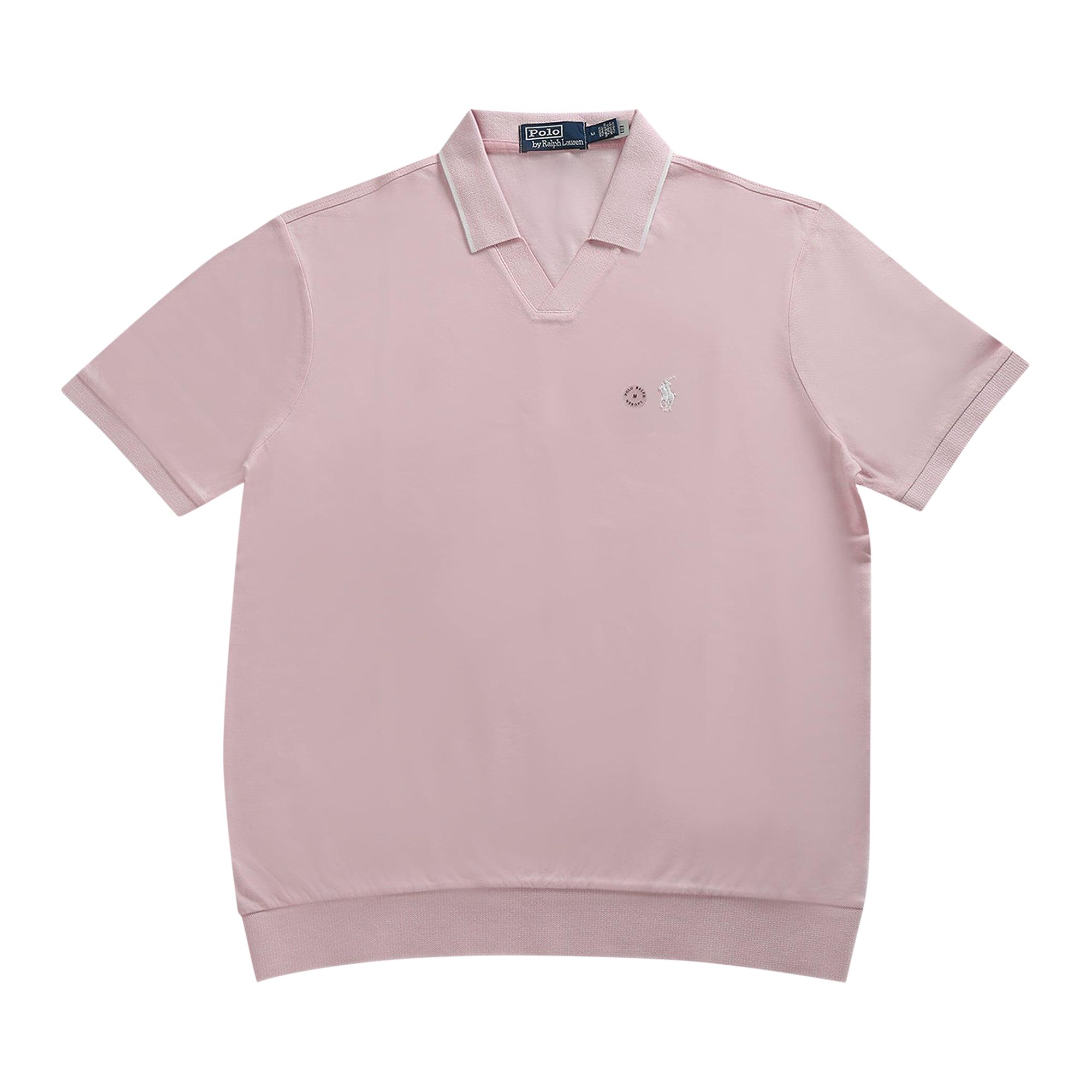 Pre-owned Polo Ralph Lauren Short-sleeve Jaquard Pique Fashioned Jonny Collar Polo 'garden Pink/white' | Men's