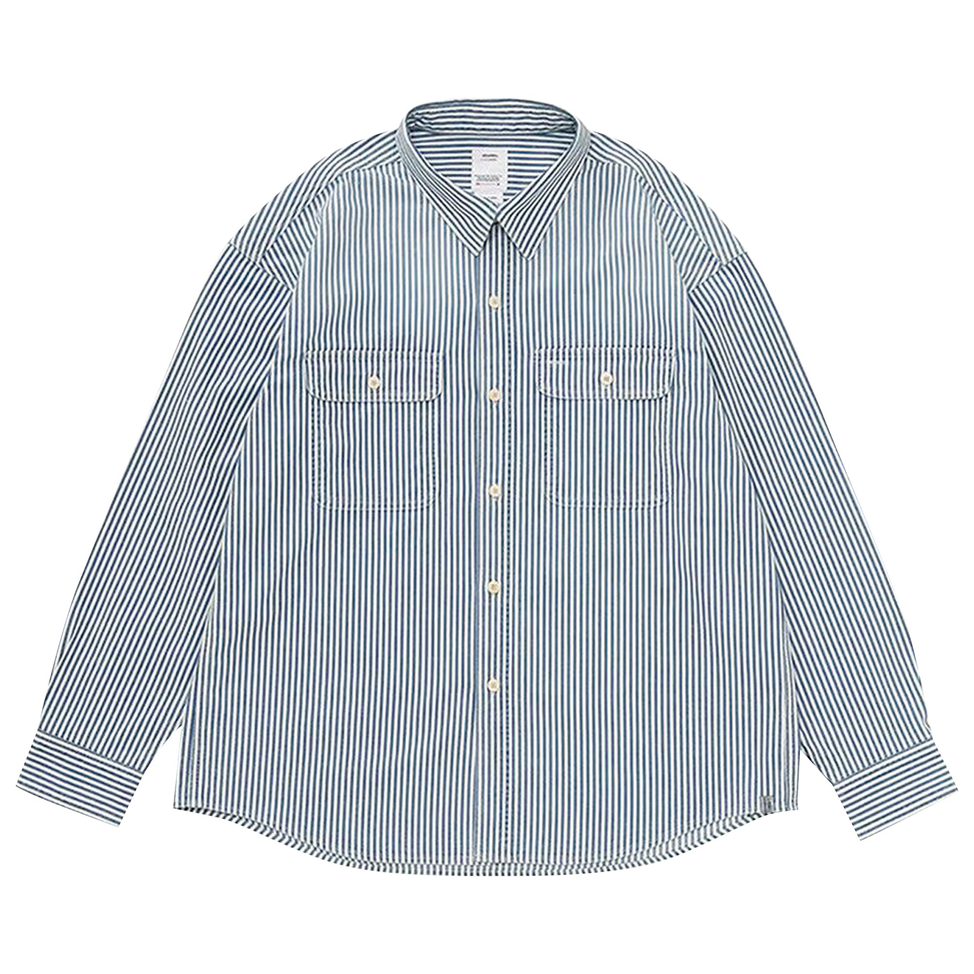 Pre-owned Visvim Langer Shirt 'blue/white' | Men's Size 5