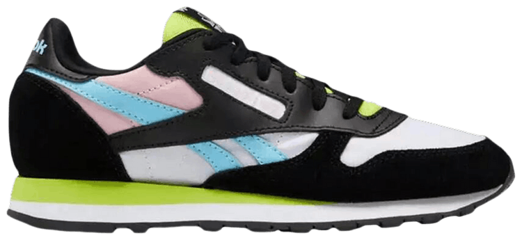 Reebok Classic Leather Big Kid Black White Digital Blue