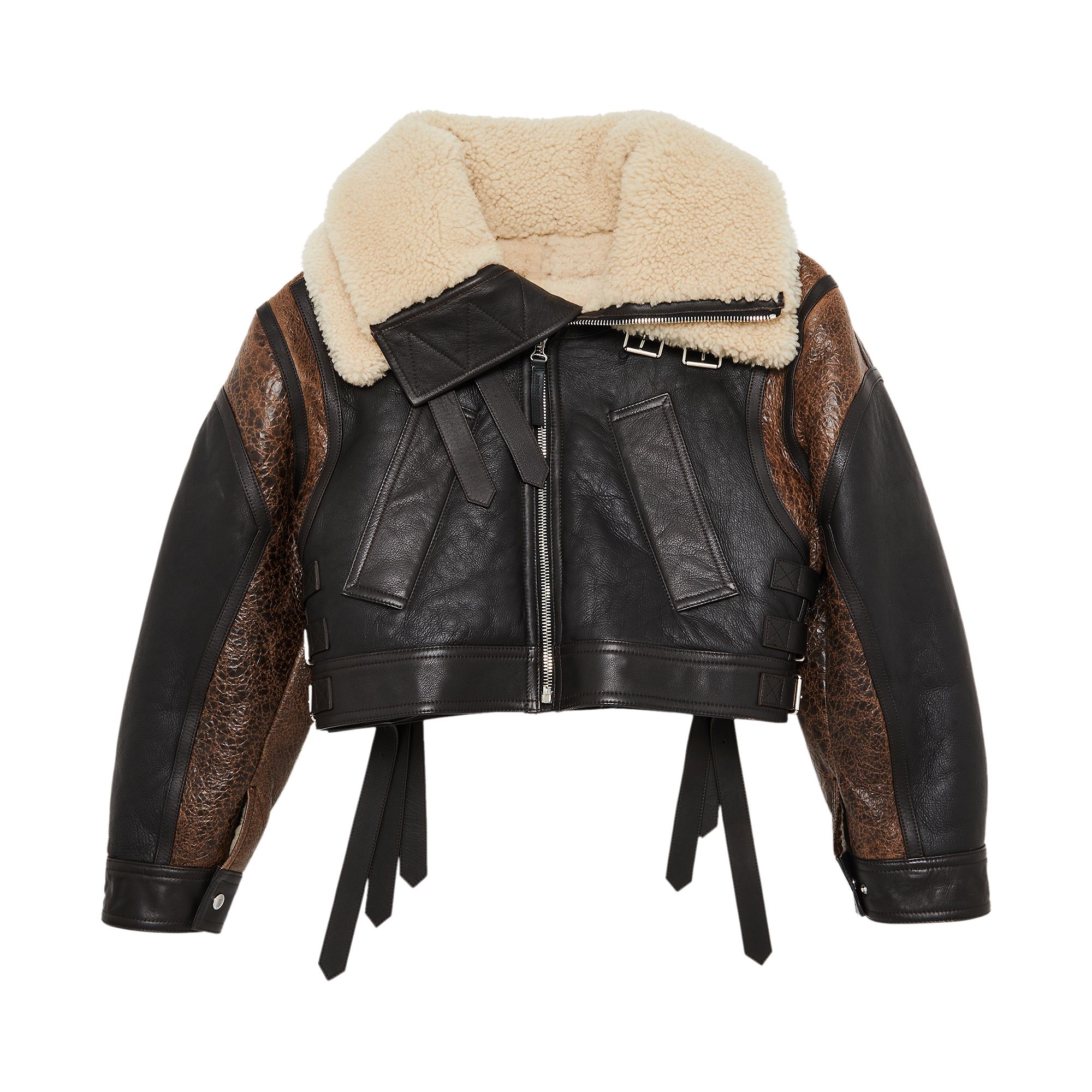 Pre-owned Jean Paul Gaultier Petit Grand Shearling Jacket 'vintage Brown' | Women's Size 34