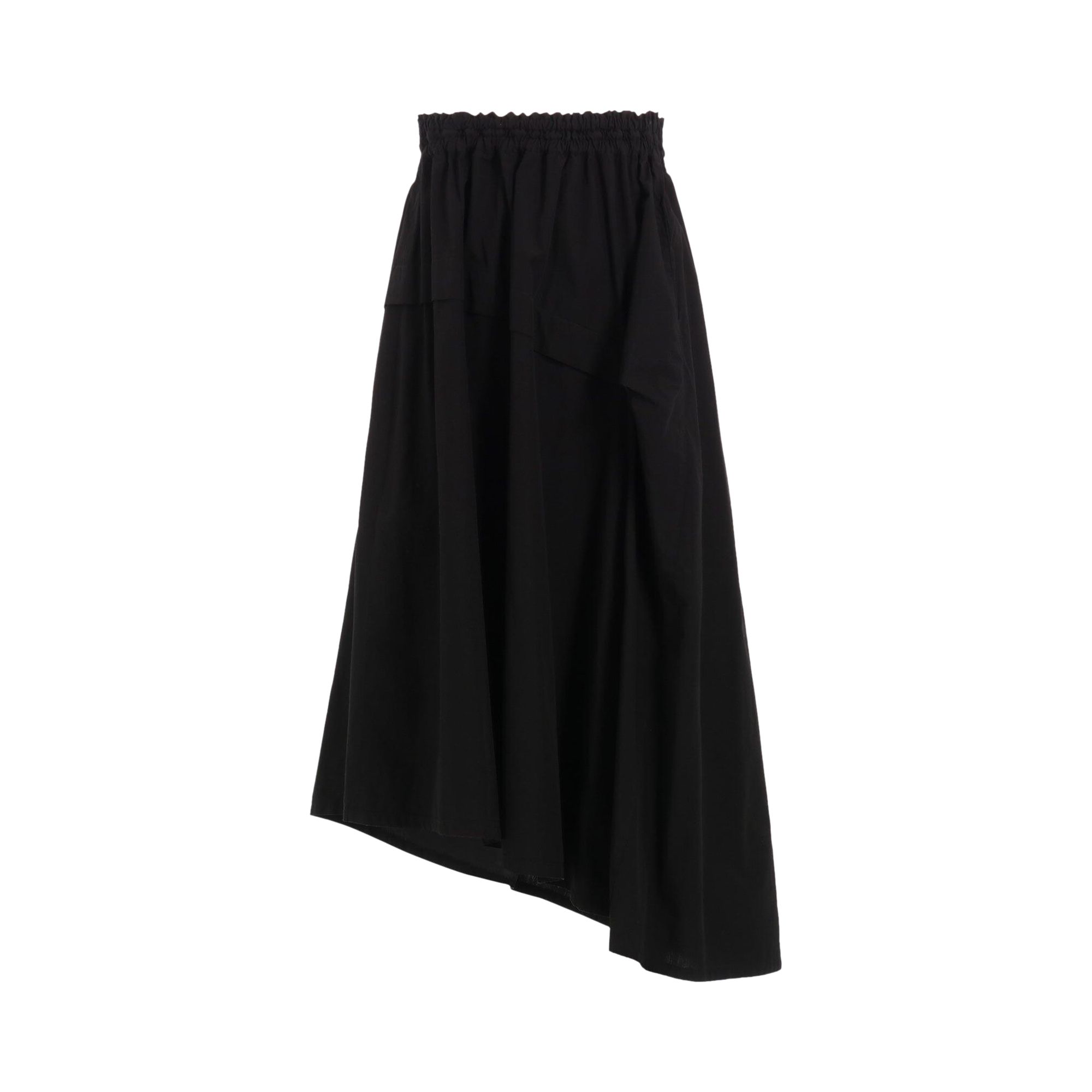 Pre-owned Y's Ko-right Tucked Asymmetery Skirt 'black' | Women's Size 2