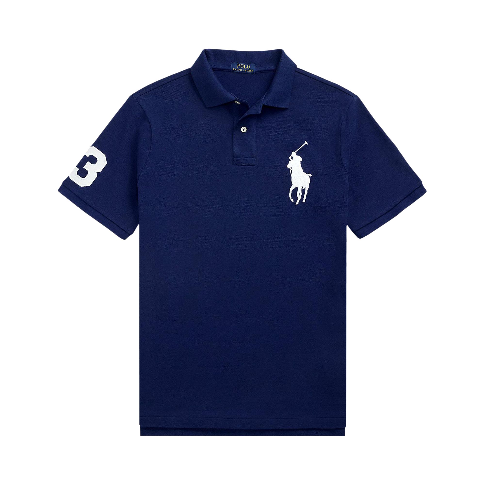 Pre-owned Polo Ralph Lauren Short-sleeve Big Pony Mesh Polo Shirt 'newport Navy' | Blue | Men's Size M