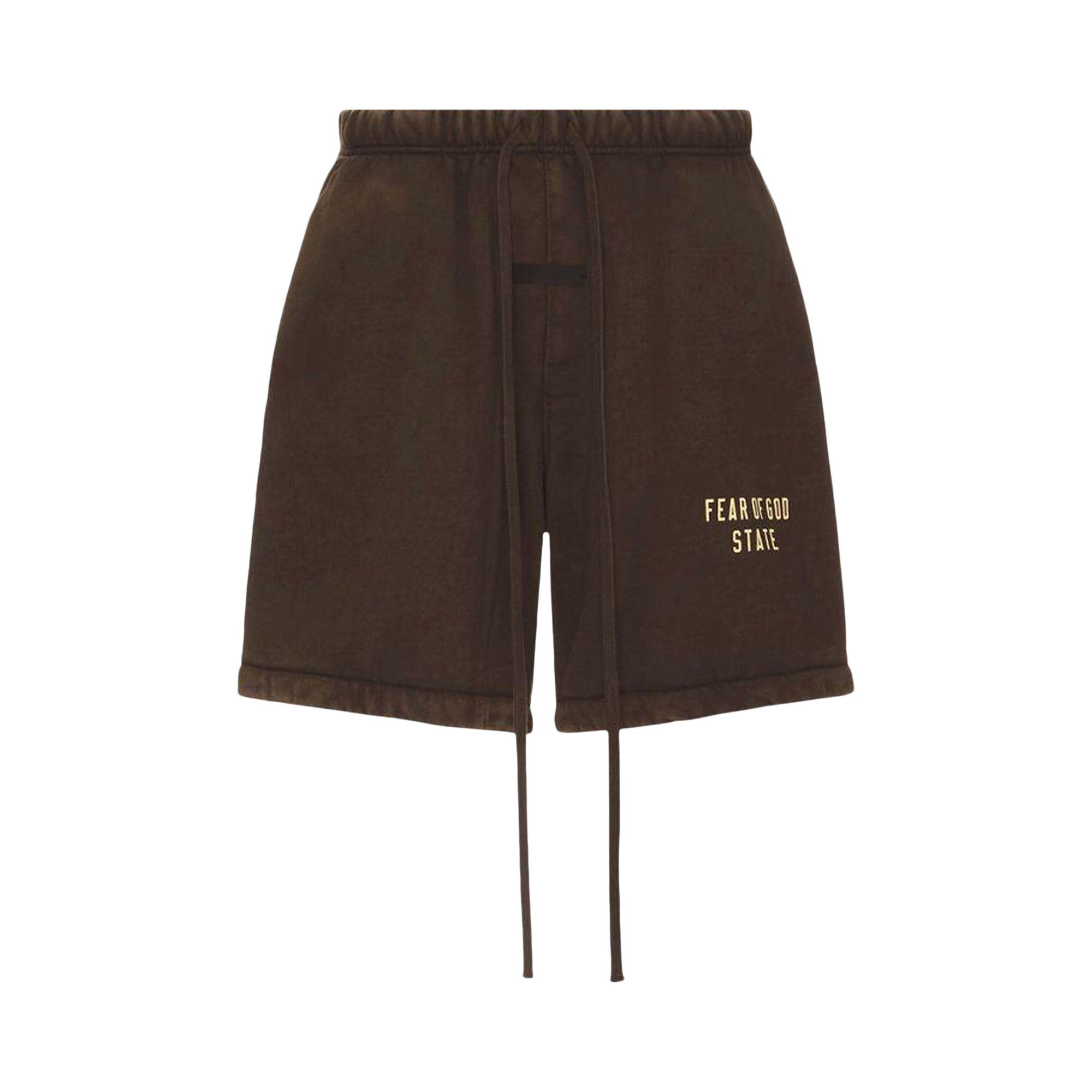 Pre-owned Essentials Fear Of God Heavy Fleece Soccer Short 'brown' | Men's Size Xxs