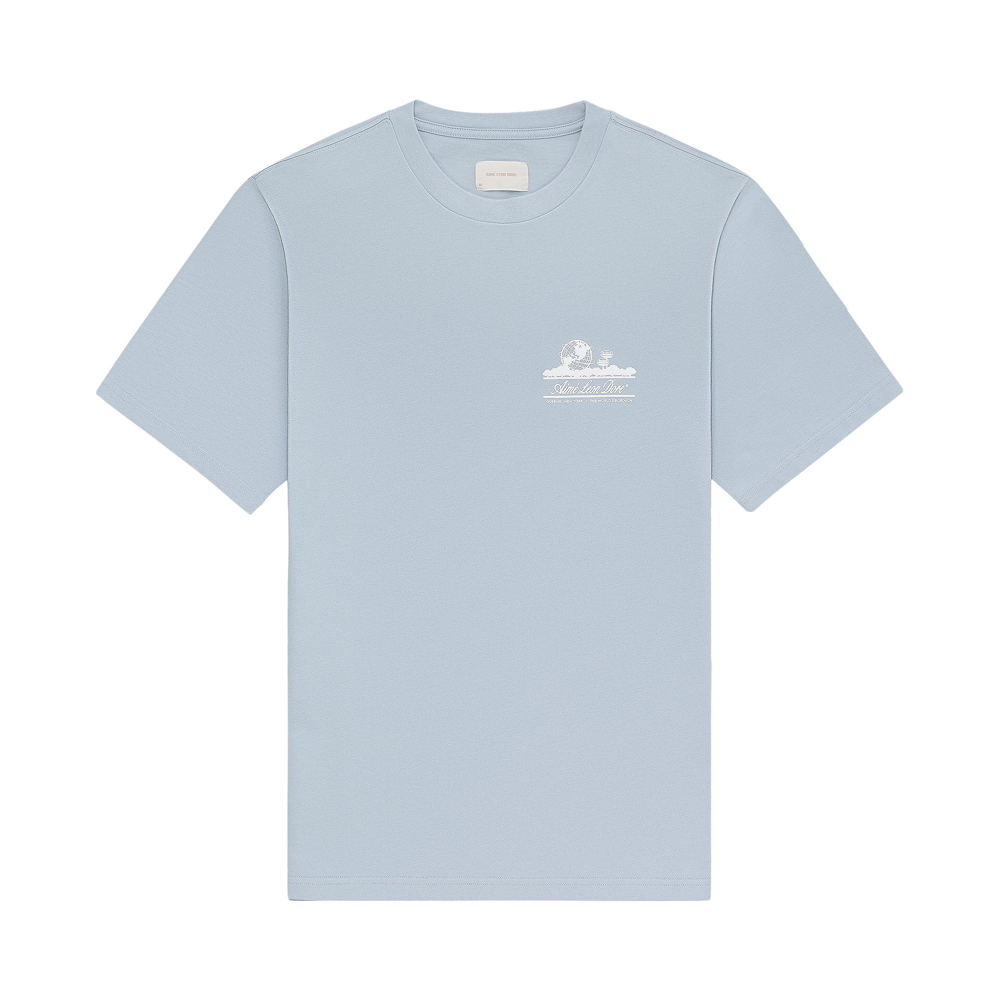 Pre-owned Aimé Leon Dore Unisphere Tee 'kentucky Blue' | Men's Size Xl
