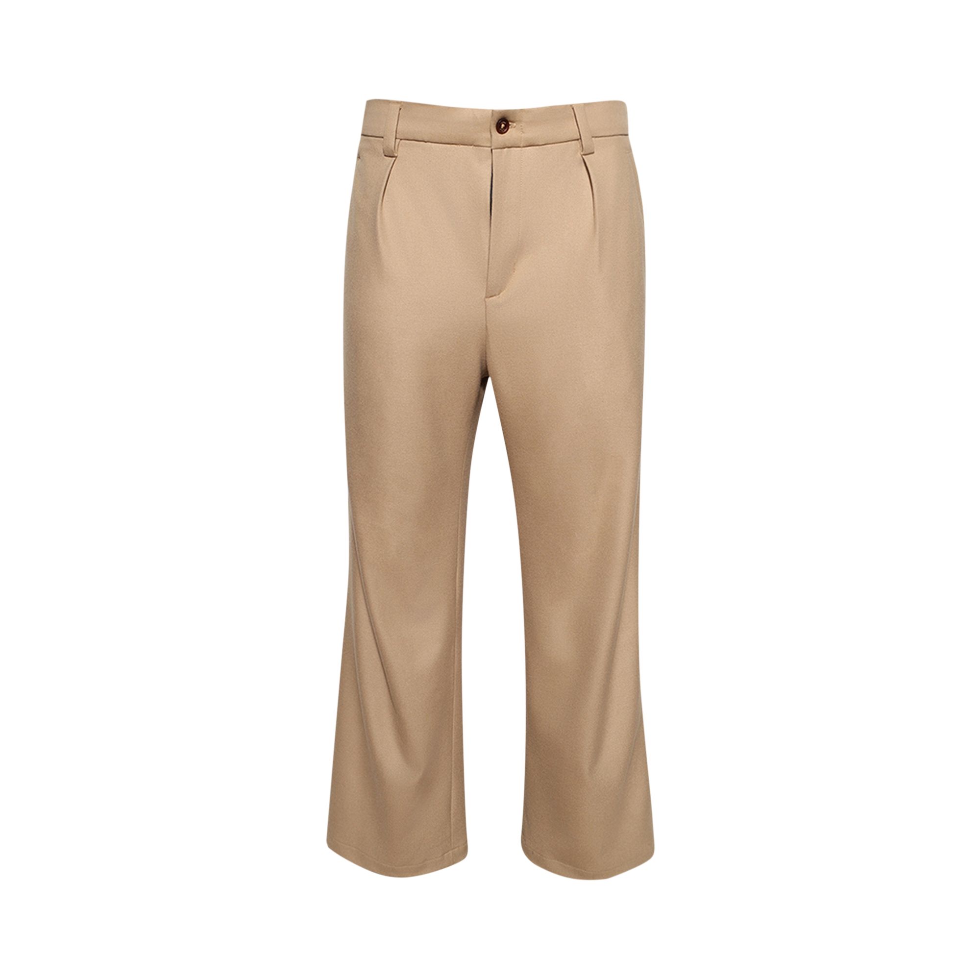 Pre-owned Nahmias Pleated Trousers 'sand Tropical Wool' | Tan | Men's Size 38 In Brown
