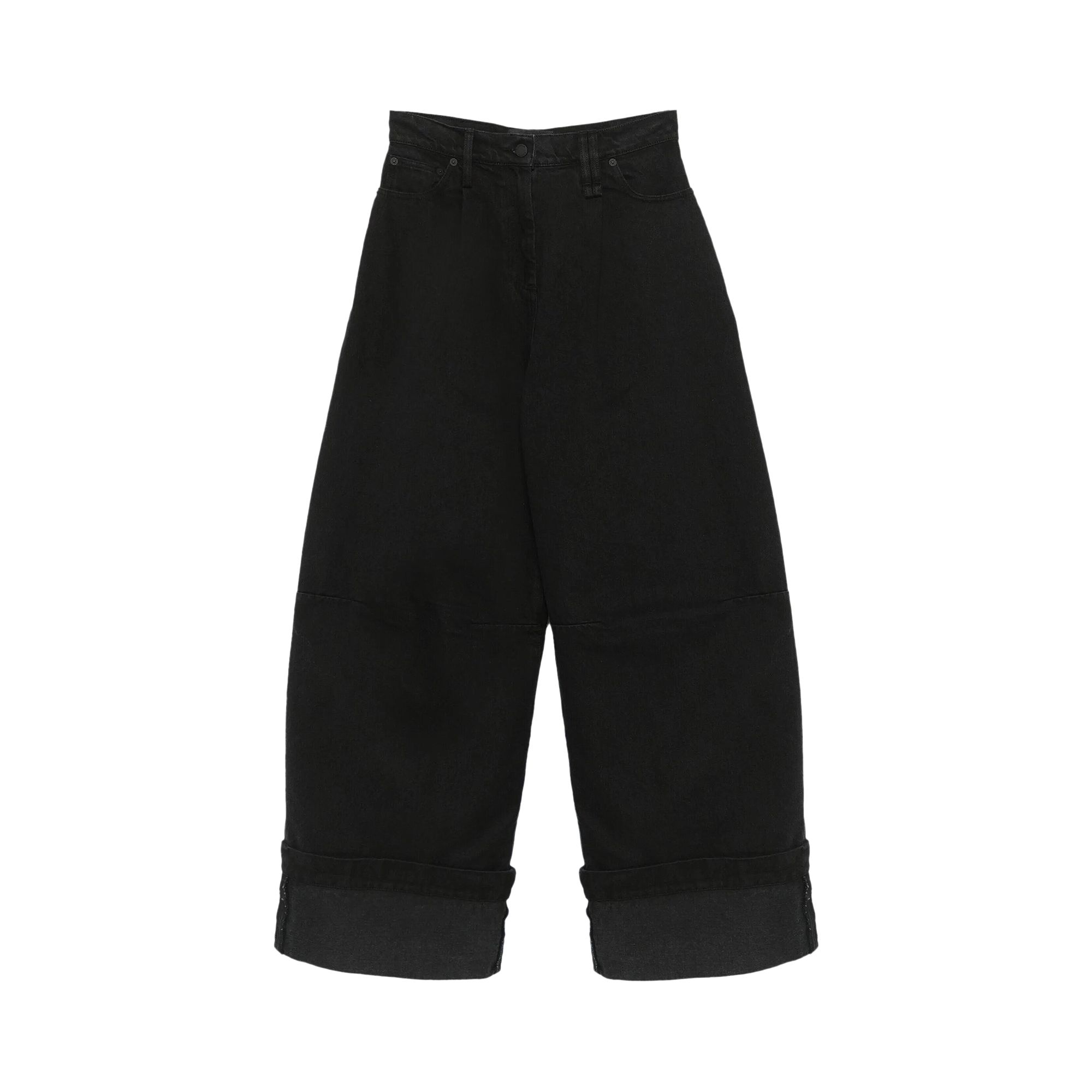 Pre-owned Simone Rocha Wide Leg Puddle Jeans 'black/jet' | Women's Size 8