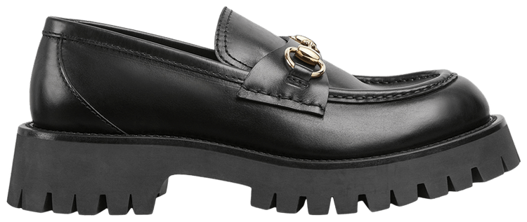 Gucci Wmns Lug Sole Horsebit Loafer Black