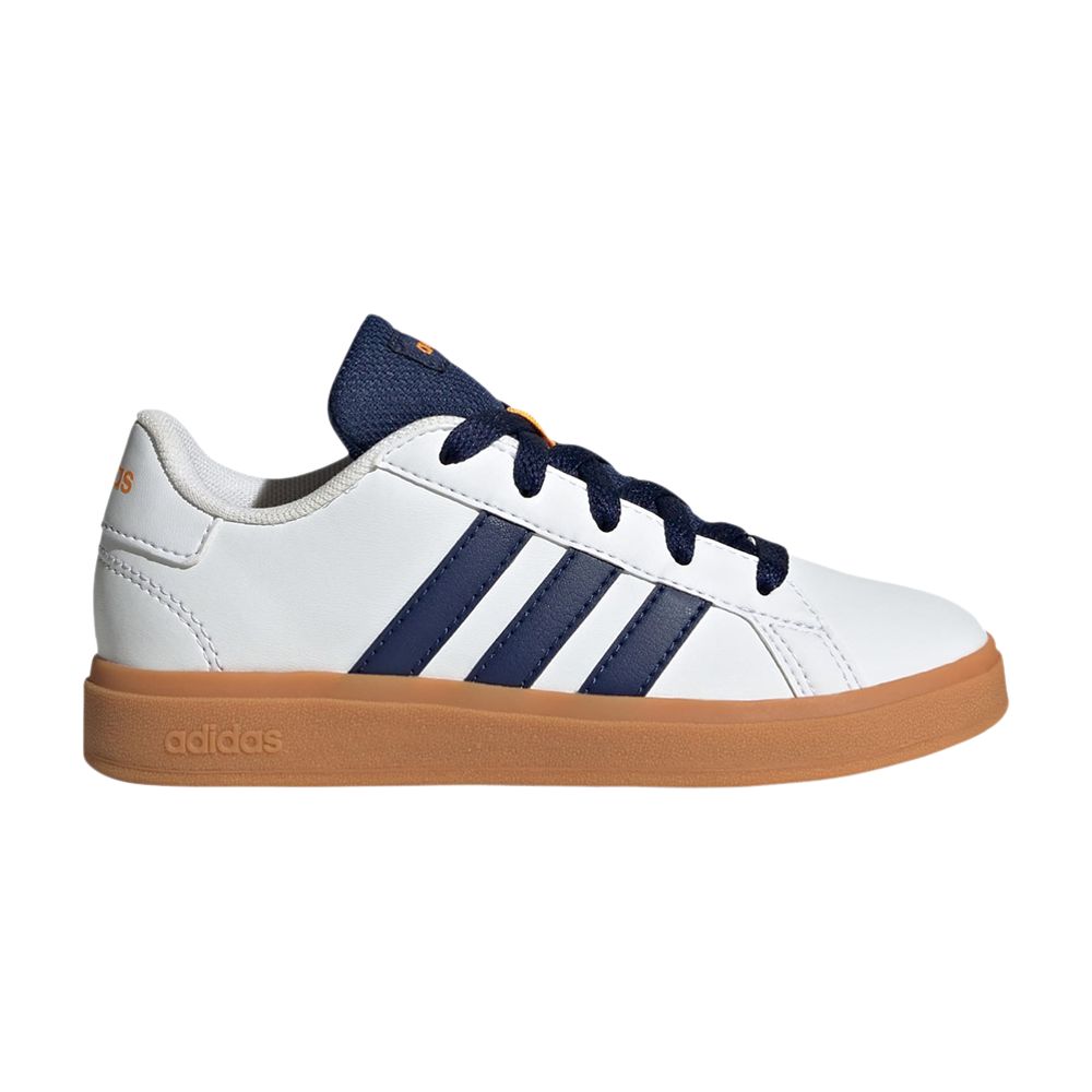 Pre-owned Adidas Originals Adidas Grand Court Lace-up K 'white Dark Blue Gum' | Kid's Size 2
