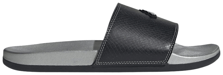 Adidas Adilette Comfort Slide Black Silver Metallic