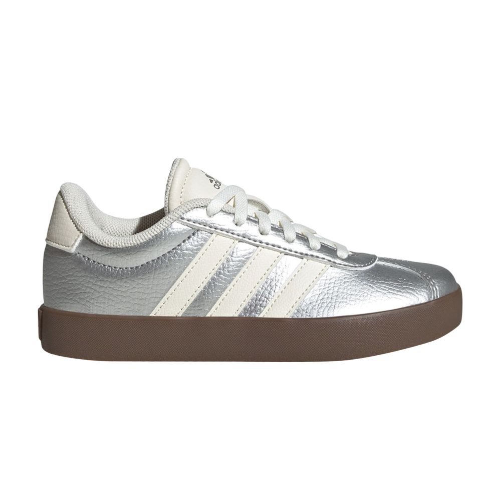 Pre-owned Adidas Originals Adidas Vl Court 3.0 K 'silver Metallic' | Kid's Size 13.5