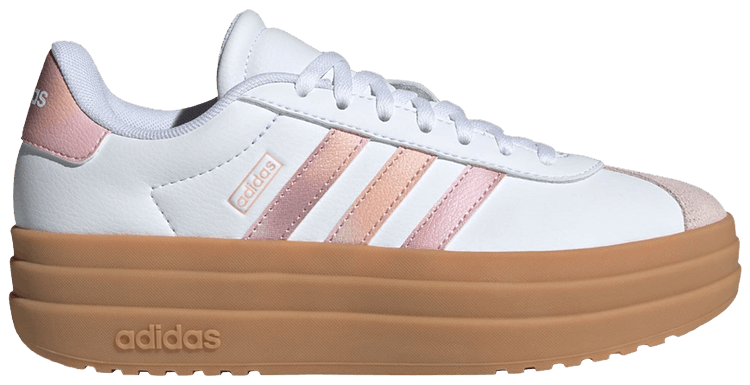 Adidas VL Court Bold J White Powder Coral Gum