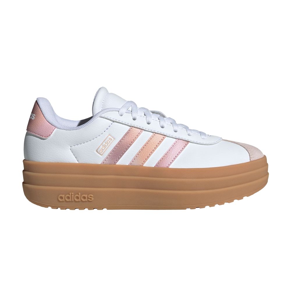 Pre-owned Adidas Originals Adidas Vl Court Bold J 'white Powder Coral Gum' | Kid's Size 4