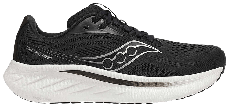 Saucony Wmns Ride 18 Wide Black White