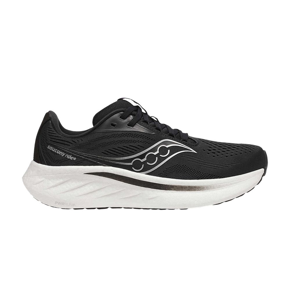 Pre-owned Saucony Wmns Ride 18 Wide 'black White' | Women's Size 11