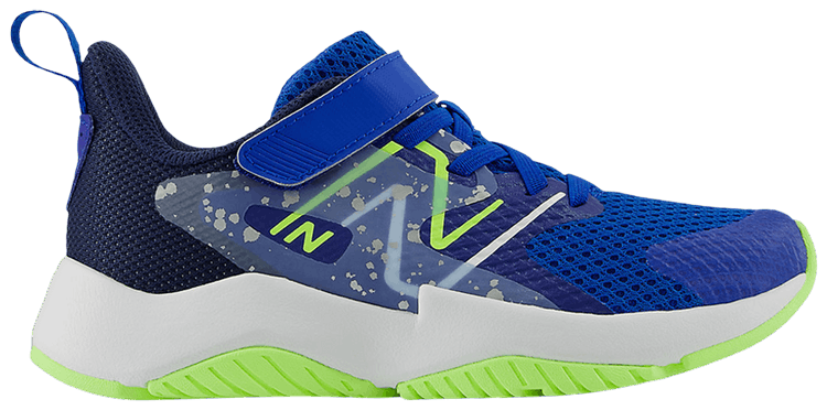 New Balance Rave Run v2 Bungee Lace Big Kid Wide Team Royal Paint Splatter