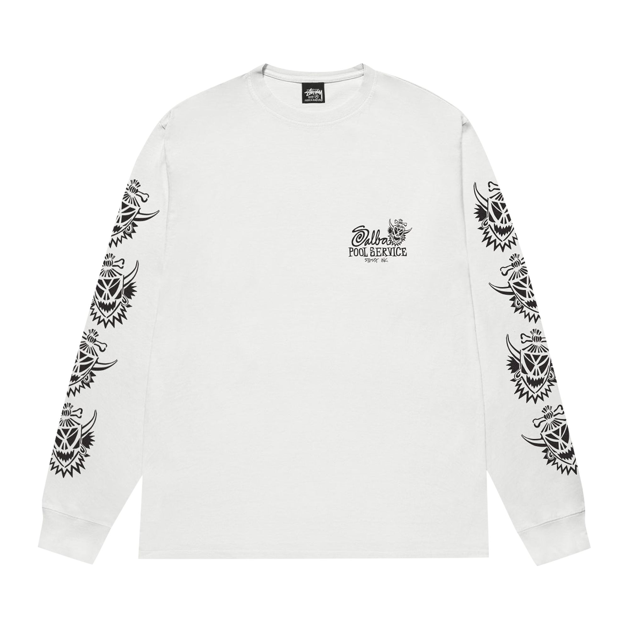 Pre-owned Stussy Witch Doctor Long-sleeve Tee Pigment Dyed 'natural' | White | Men's Size S