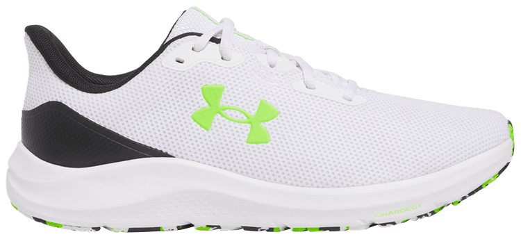Under Armour Charged Pursuit 4 White Black Hyper Green