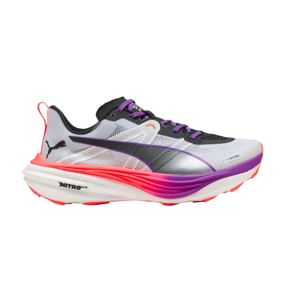Pre-owned Puma Wmns Deviate Nitro Elite Trail 'white Glowing Red Pure Magenta' | Women's Size 9