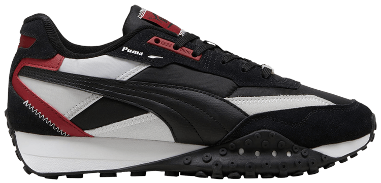 Puma Blacktop Rider Black Cool Light Grey Burgundy