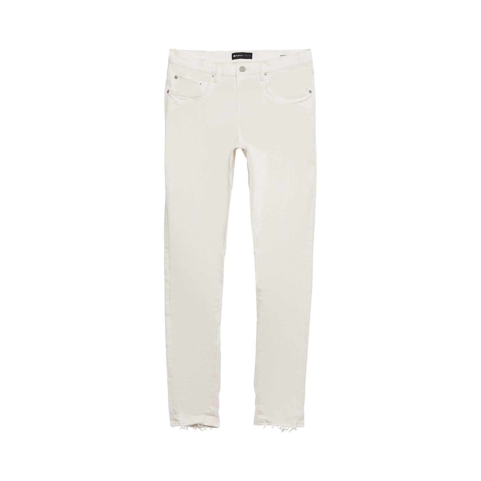 Pre-owned Purple Brand Low Rise Skinny Jeans 'optic White' | Men's Size 32