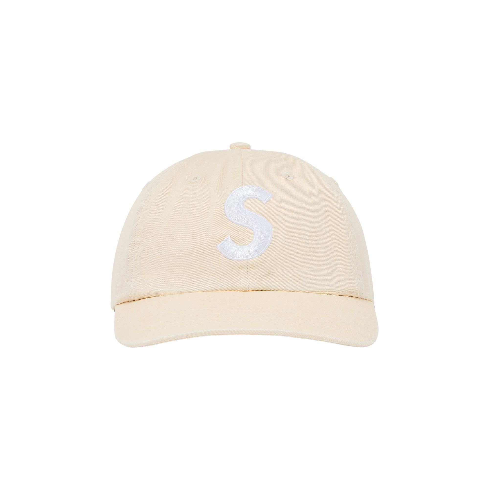 Pre-owned Supreme Pigment Coated S Logo 6 Panel 'stone' | Cream | Men's Size Onesize In White