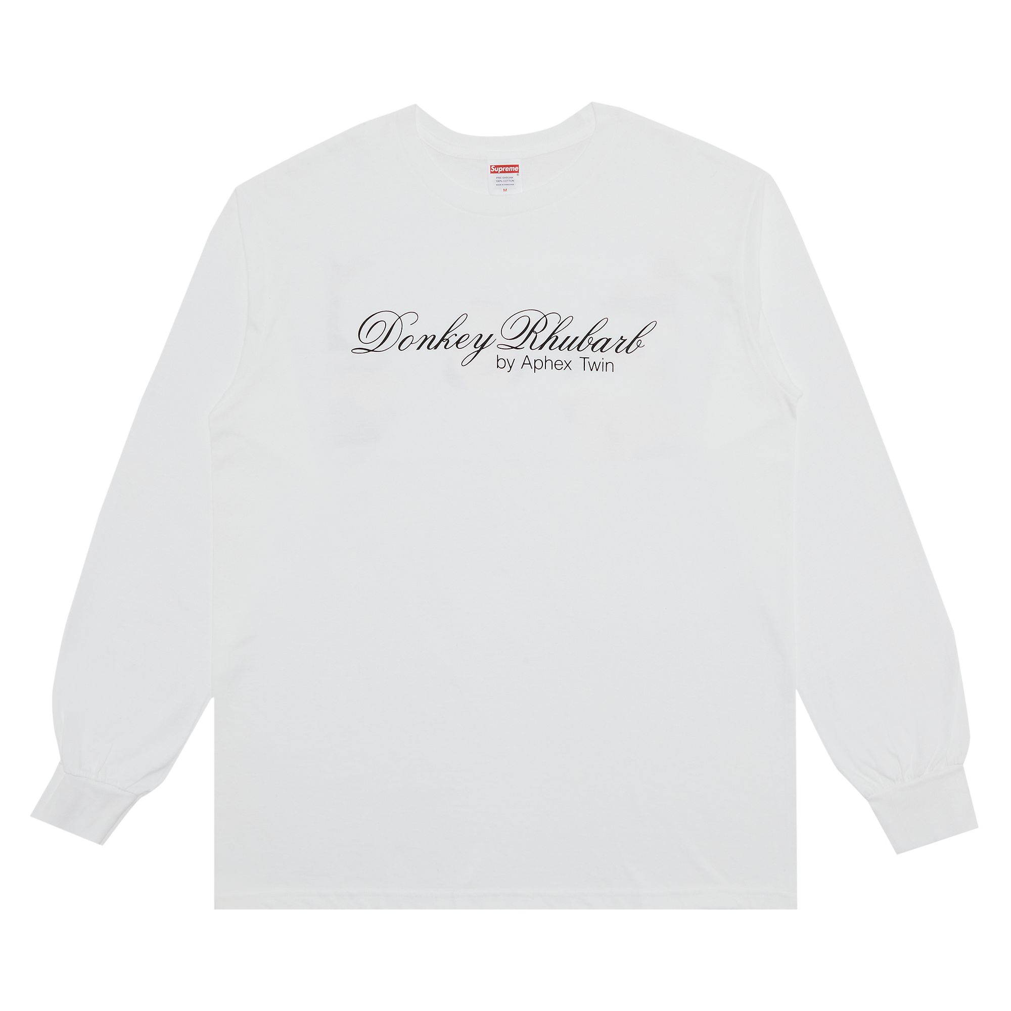 Pre-owned Supreme X Aphex Twin Donkey Rhubarb Long-sleeve Tee 'white' | Men's Size S