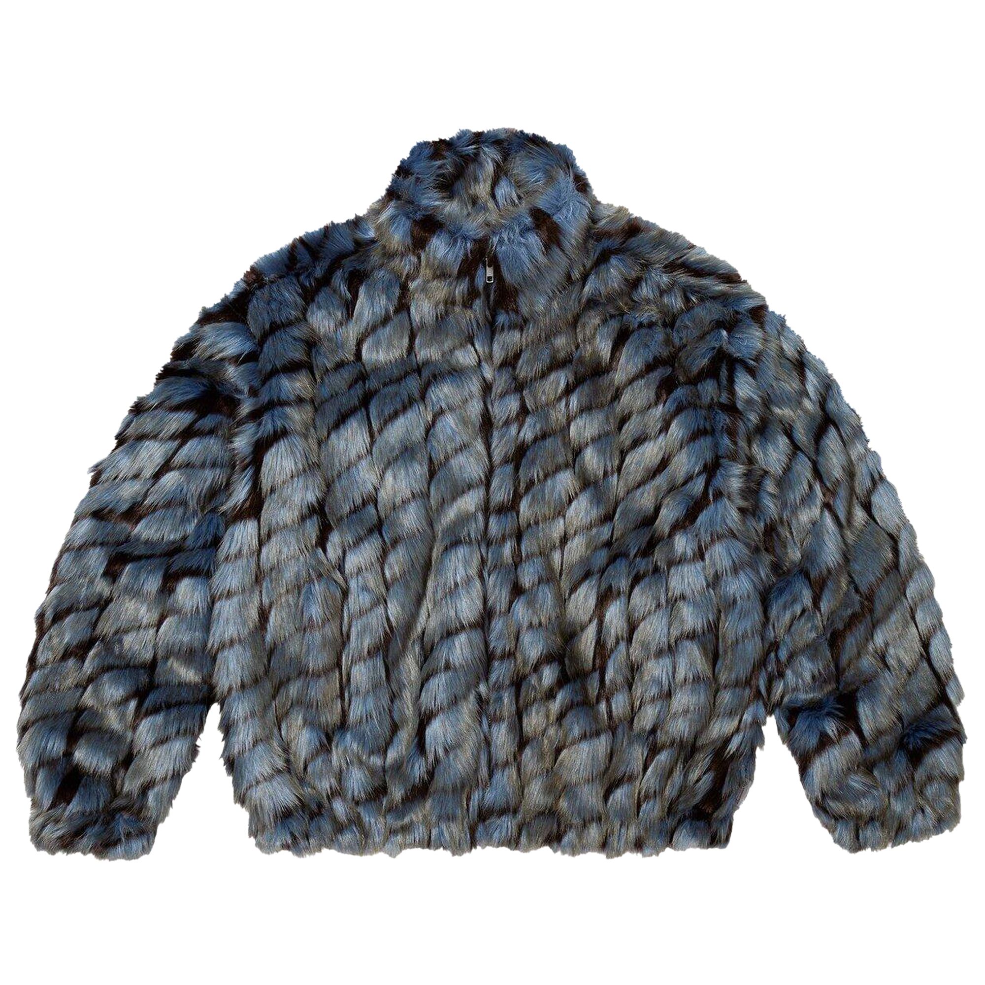 Pre-owned Supreme 2-tone Windstopper Faux Fur Jacket 'blue' | Men's Size M