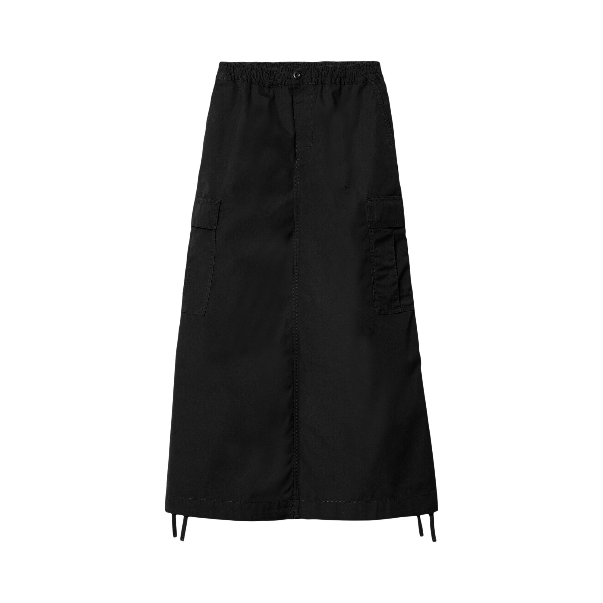 Pre-owned Carhartt Wip Long Cargo Skirt 'black (rinsed)' | Women's Size M