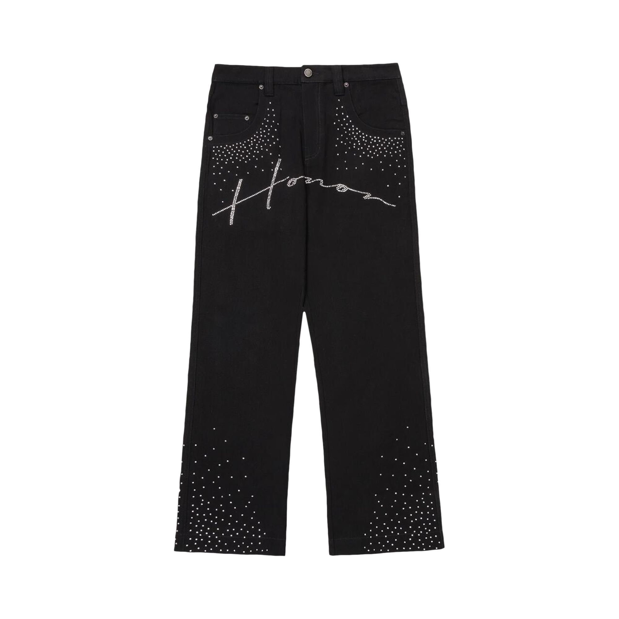 Pre-owned Honor The Gift Rhinestone Wide Leg Pant 'black' | Men's Size 30
