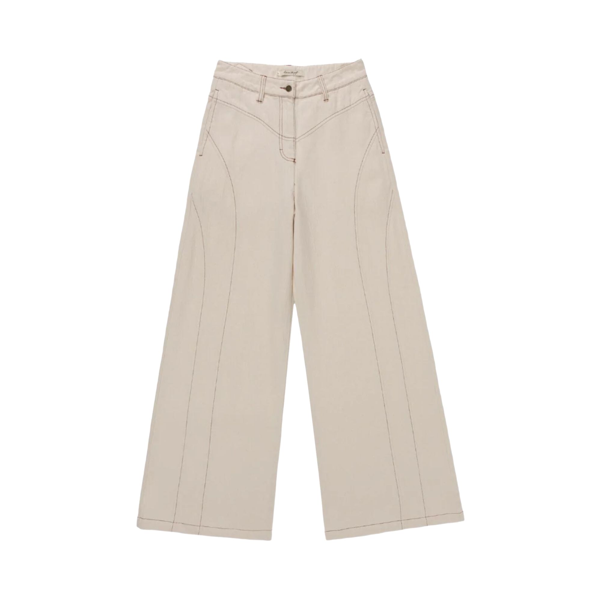 Pre-owned Honor The Gift Tailored Curved Pant 'cream' | Women's Size M