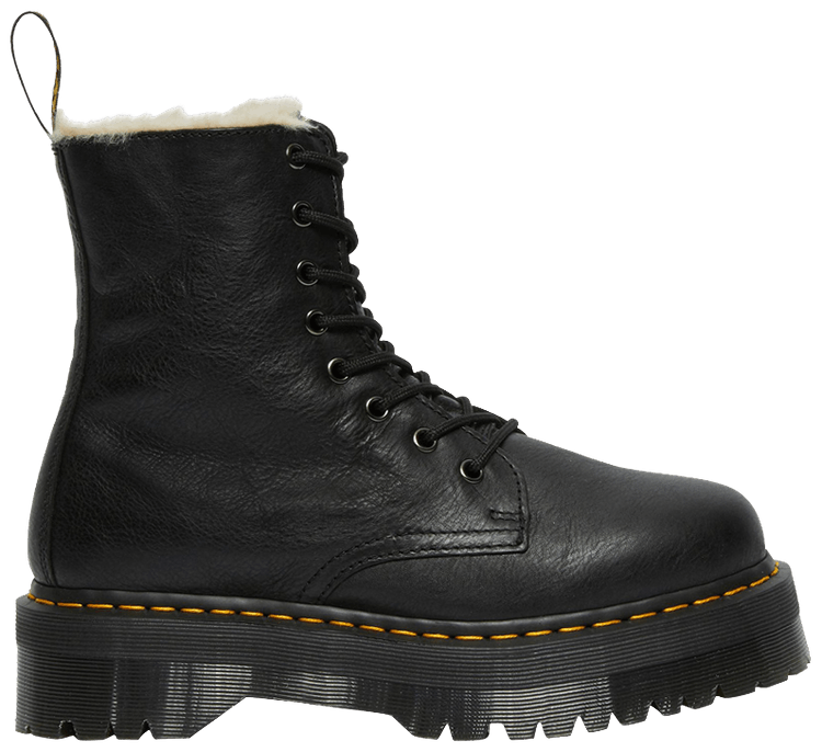 Jadon Faux Fur Lined Platform Boot Black