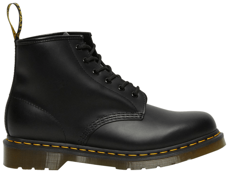 Dr Martens 101 Yellow Stitch Ankle Boot Black