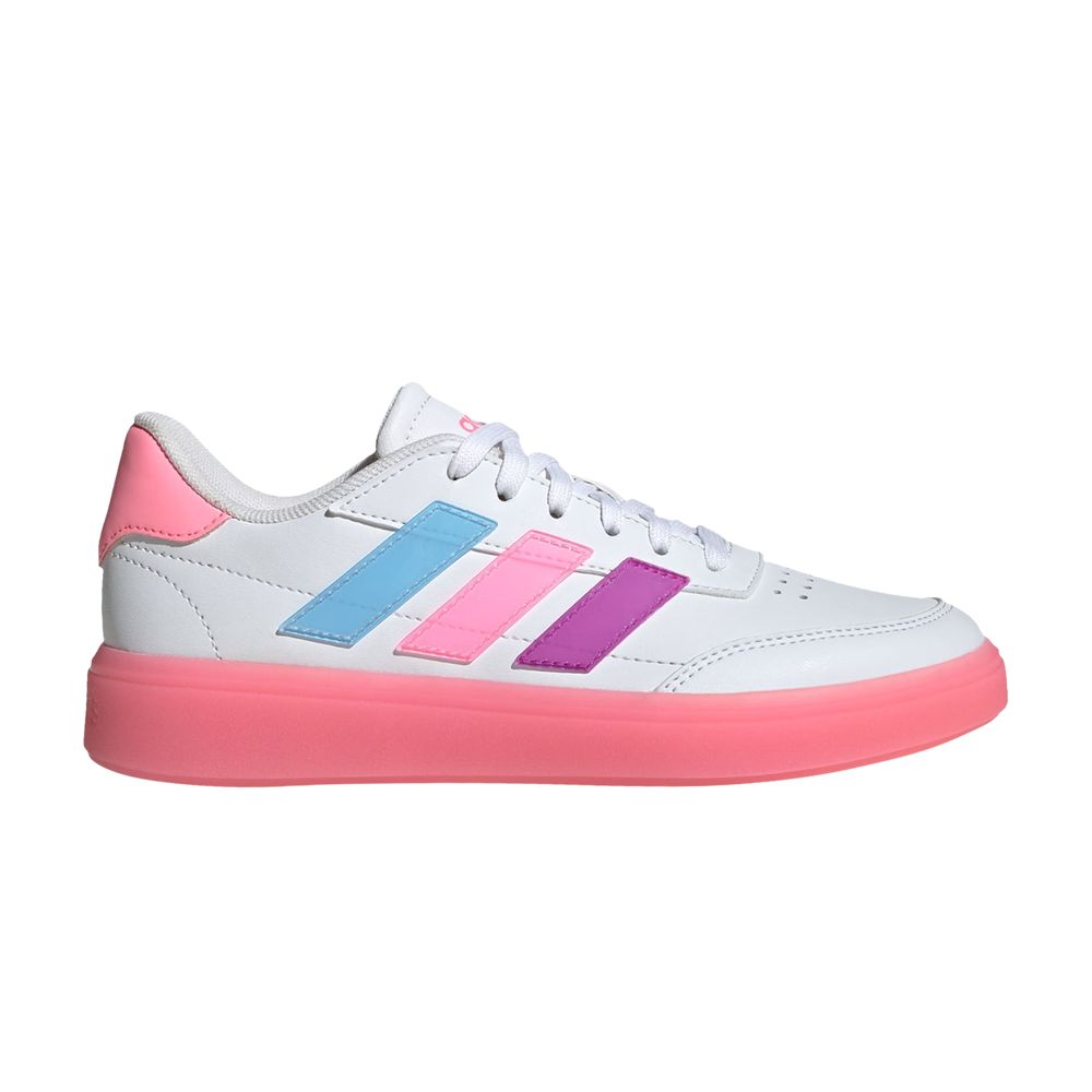 Pre-owned Adidas Originals Adidas Courtblock J 'white Beam Pink Clear Sky' | Kid's Size 5.5