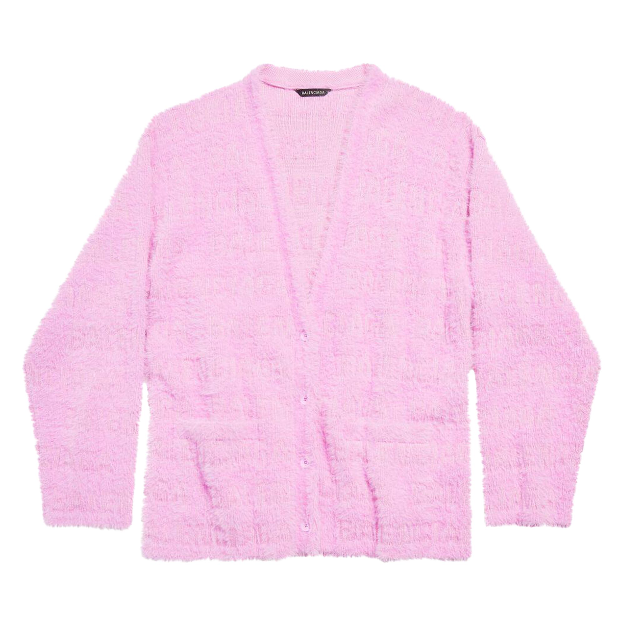Pre-owned Balenciaga Furry Cardigan 'pink' | Women's Size Xs