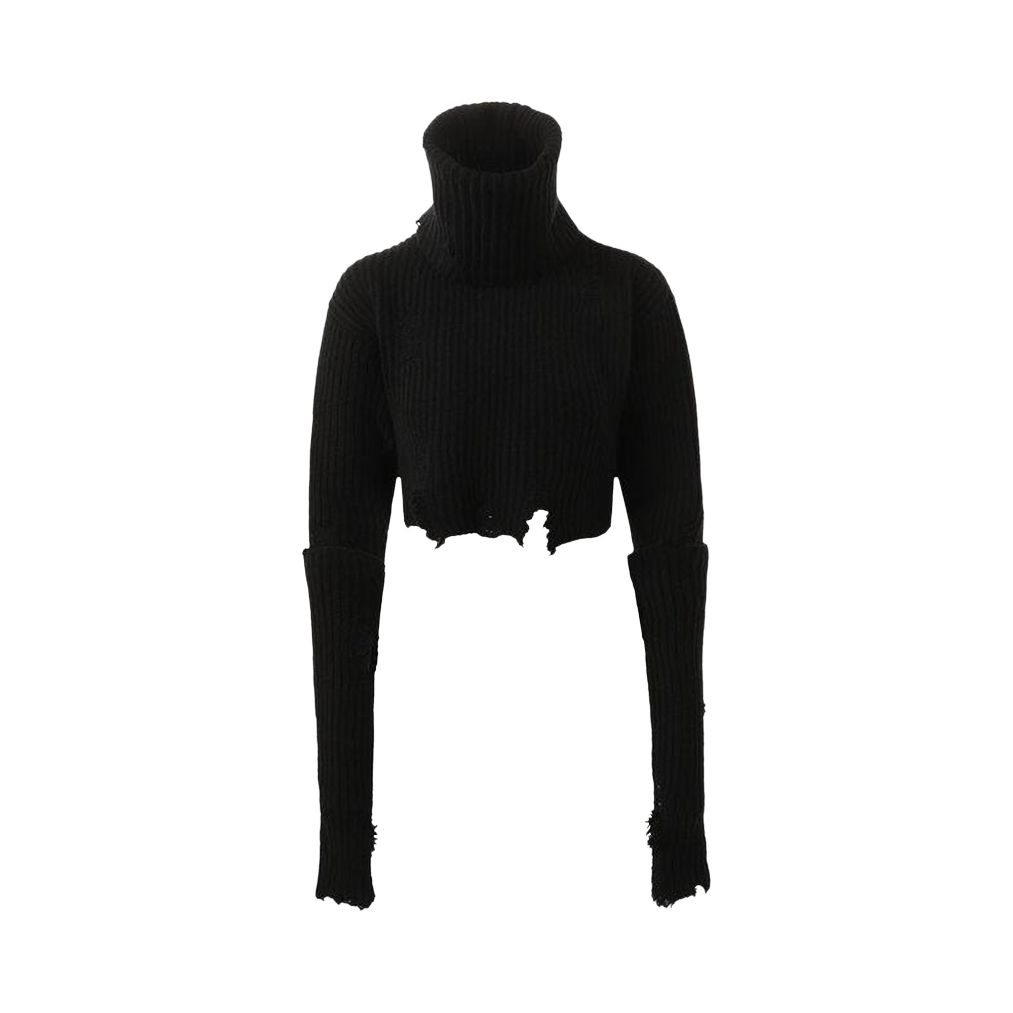 Pre-owned Ann Demeulemeester Aliza 3 Pieces Set High Neck Cropped Sweater 'black' | Women's Size S