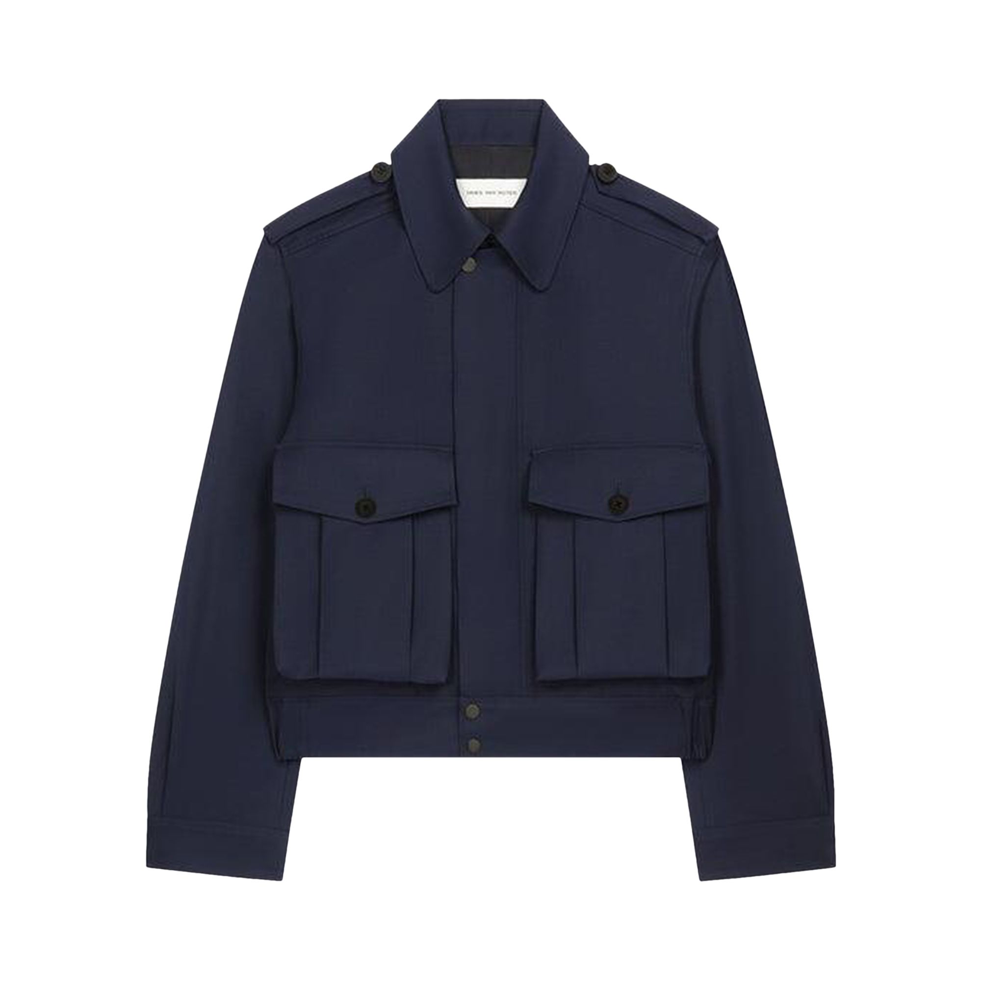Pre-owned Dries Van Noten Reg Fit Cropped Jacket 'navy' | Blue | Men's Size S