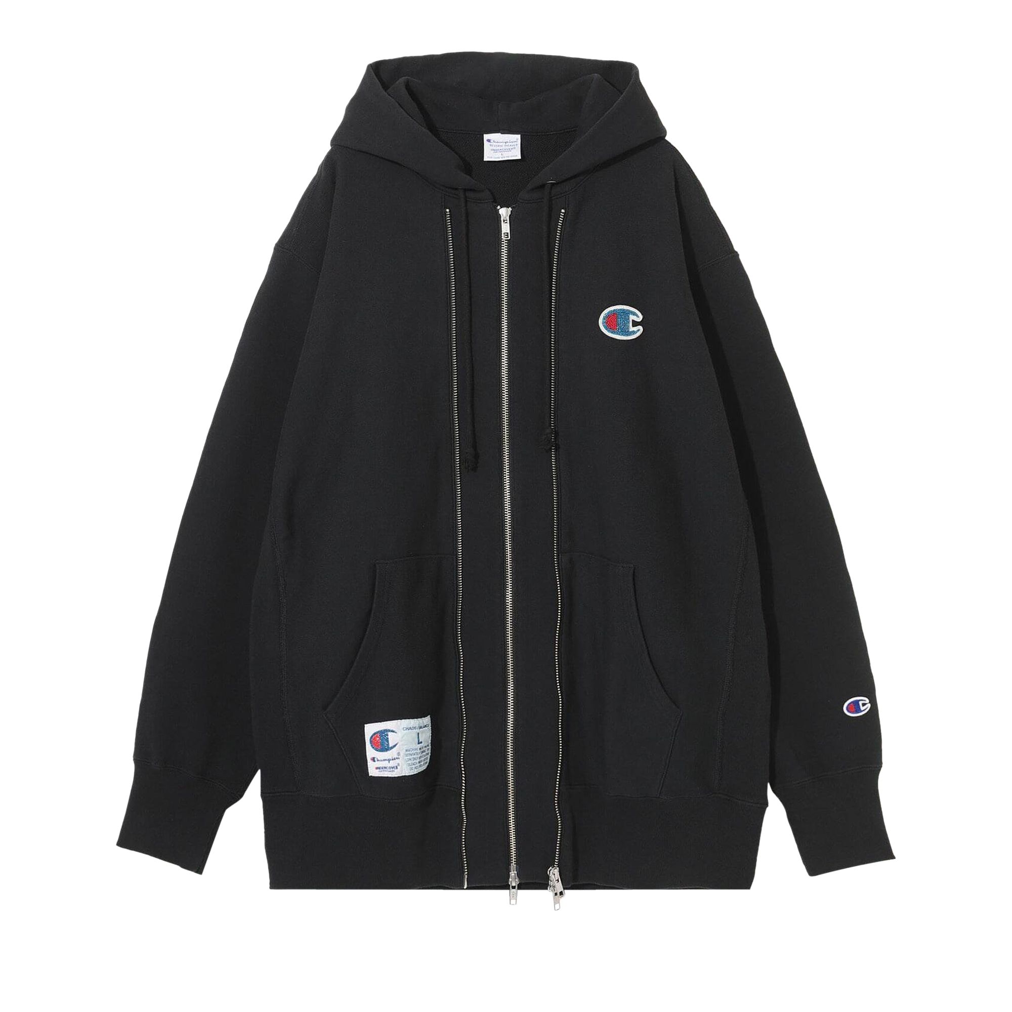 Pre-owned Undercover X Champion Zip Up Hoodie 'black' | Men's Size M