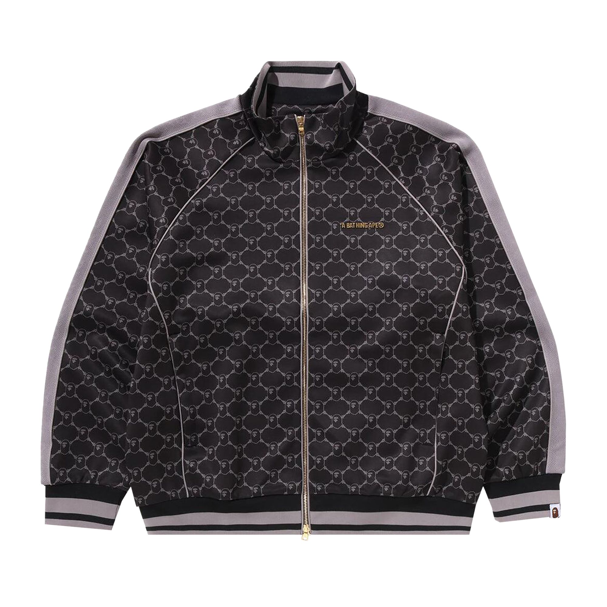Pre-owned Bape College Monogram Logo Relaxed Fit Track Jacket 'black' | Men's Size S