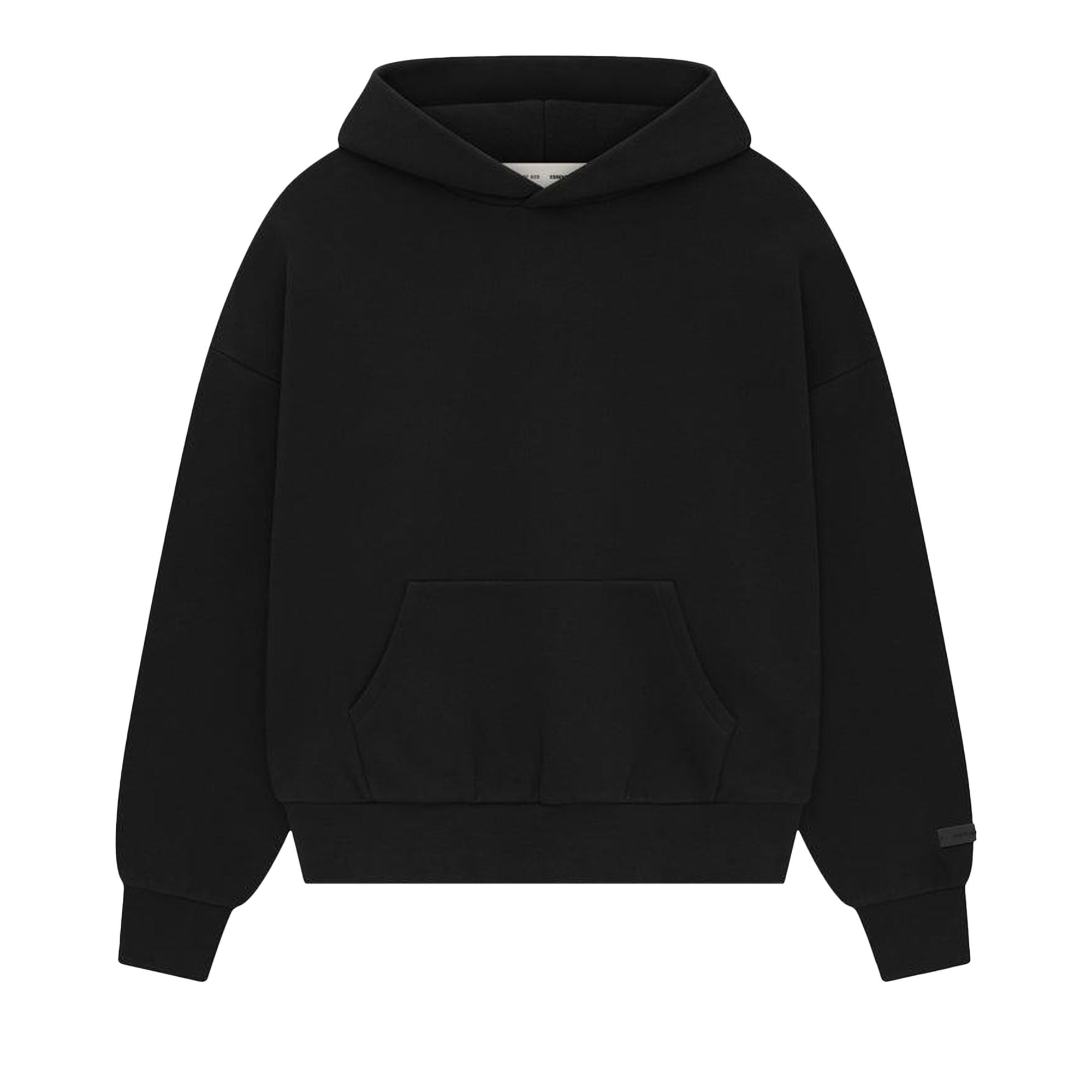 Pre-owned Essentials Fear Of God  Classic Fit Fleece Hoodie 'jet Black' | Men's Size Xl