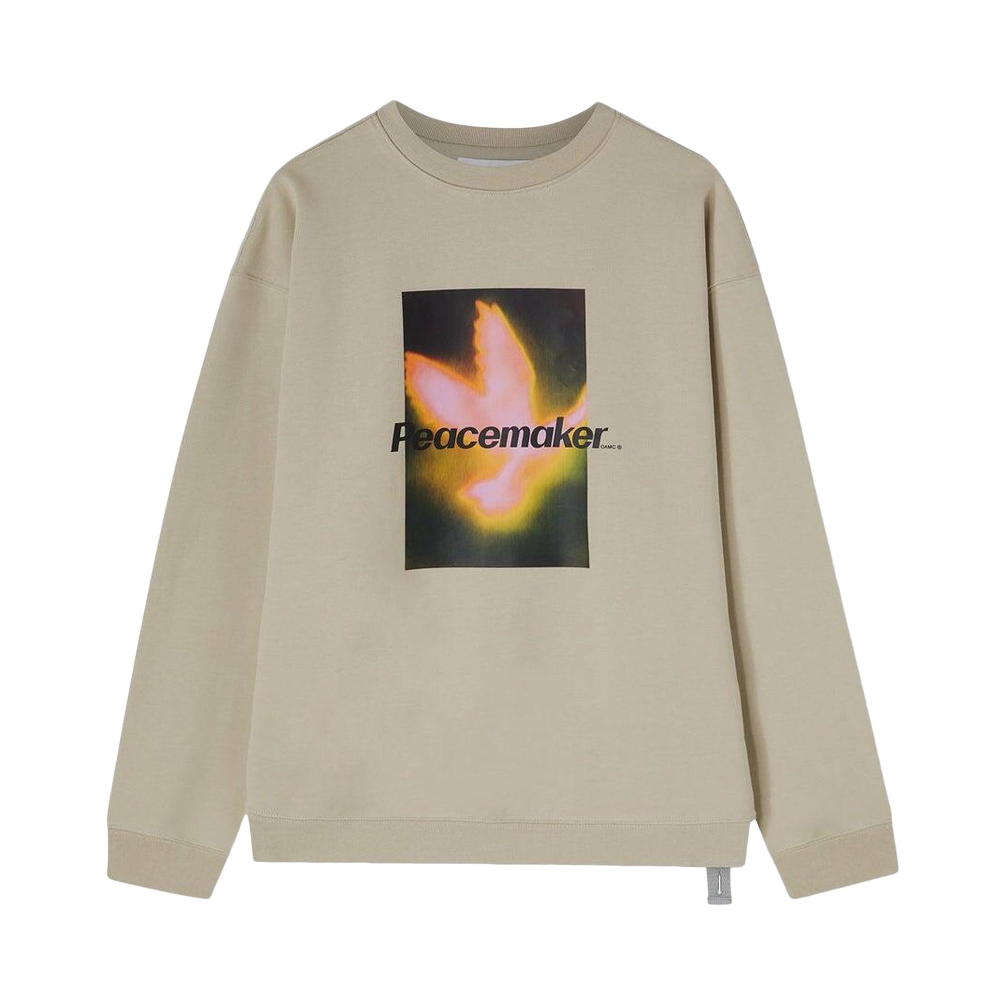Pre-owned Oamc Peacemaker Bird Loose Fit Crewneck 'sand' | Yellow | Men's Size M