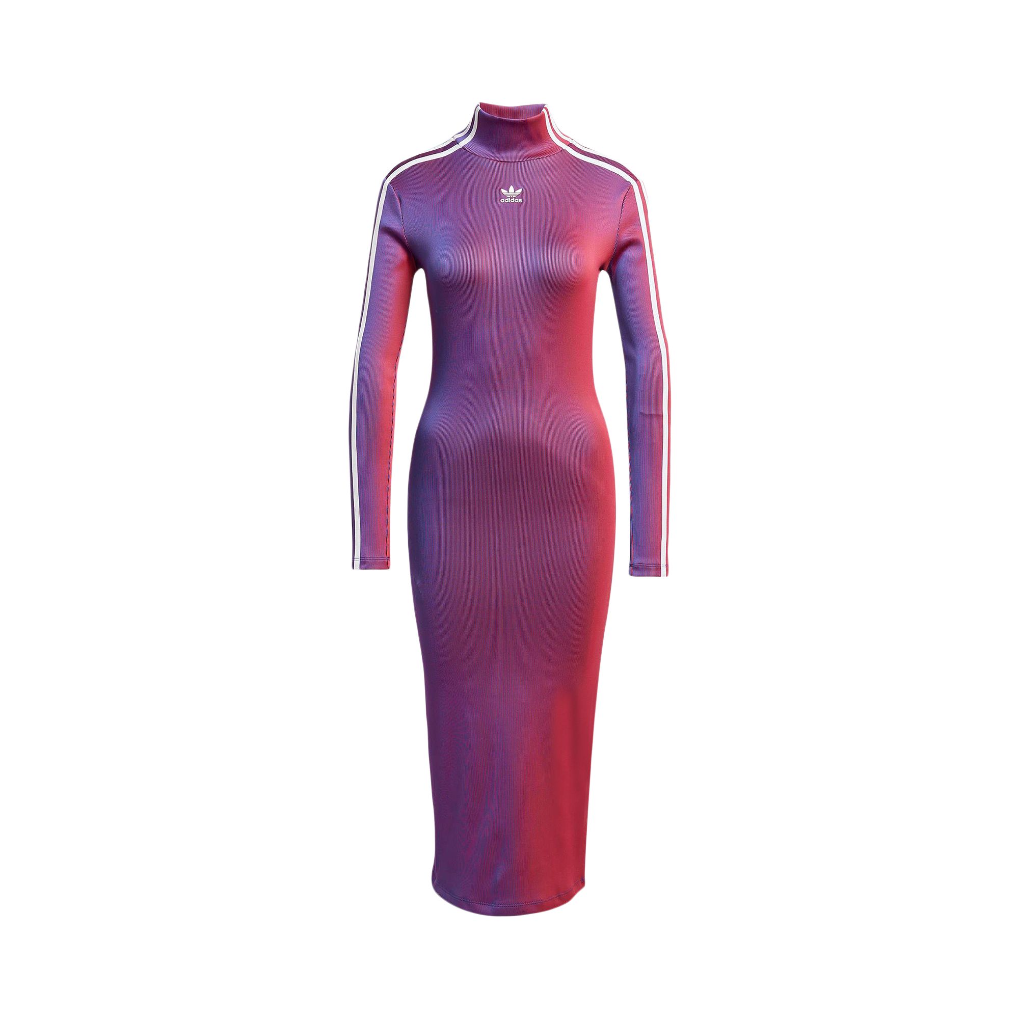 Pre-owned Adidas Originals Adidas Rasant Rib Long-sleeve Dress 'multicolor' | Multi-color | Women's Size L