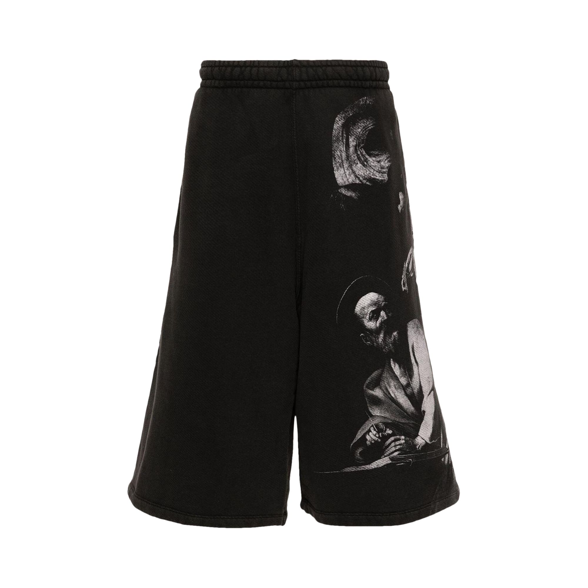 Pre-owned Off-white S. Matthew Cotton Track Shorts 'black' | Men's Size L