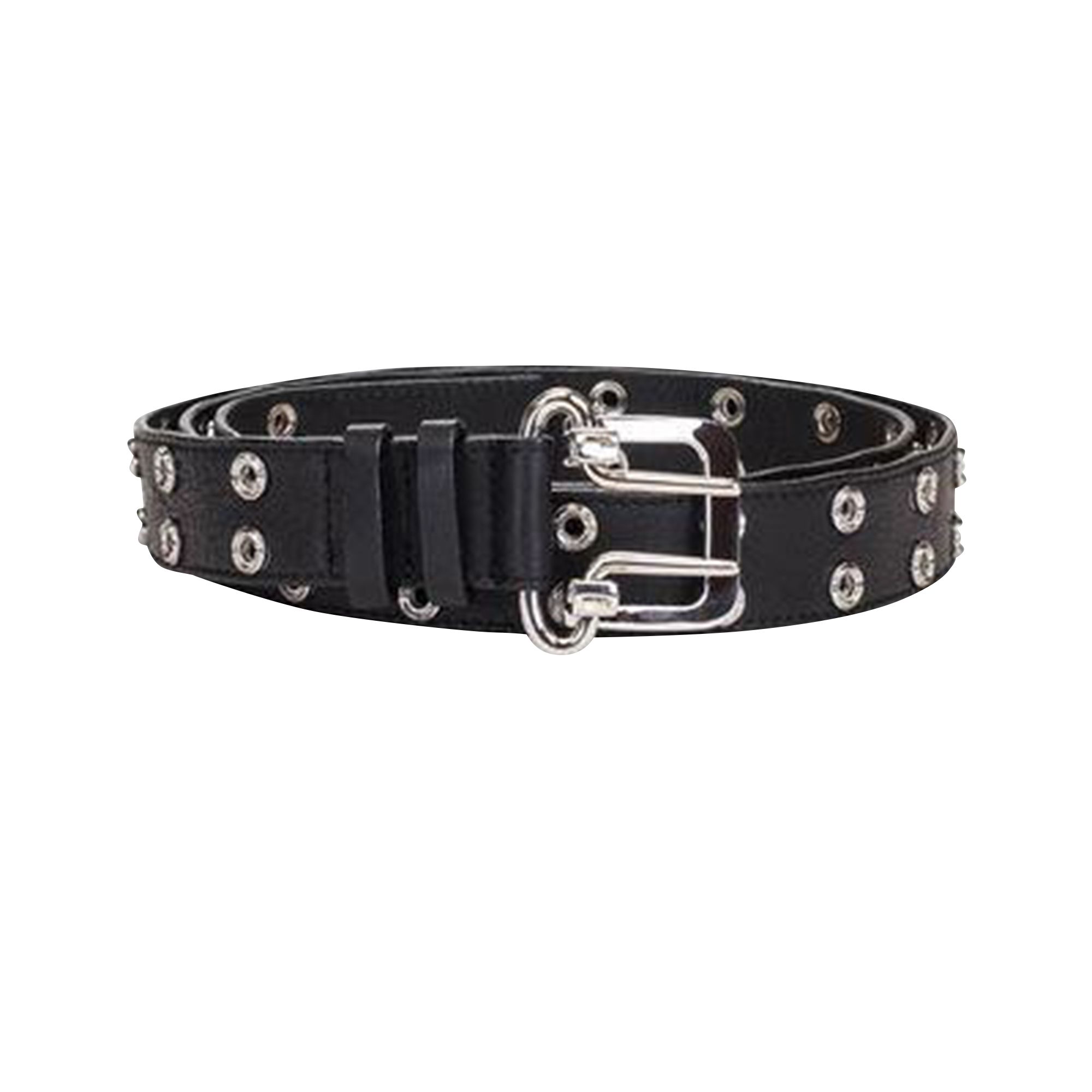 Pre-owned Ambush Grommet Leather Belt 'black' | Women's Size Onesize