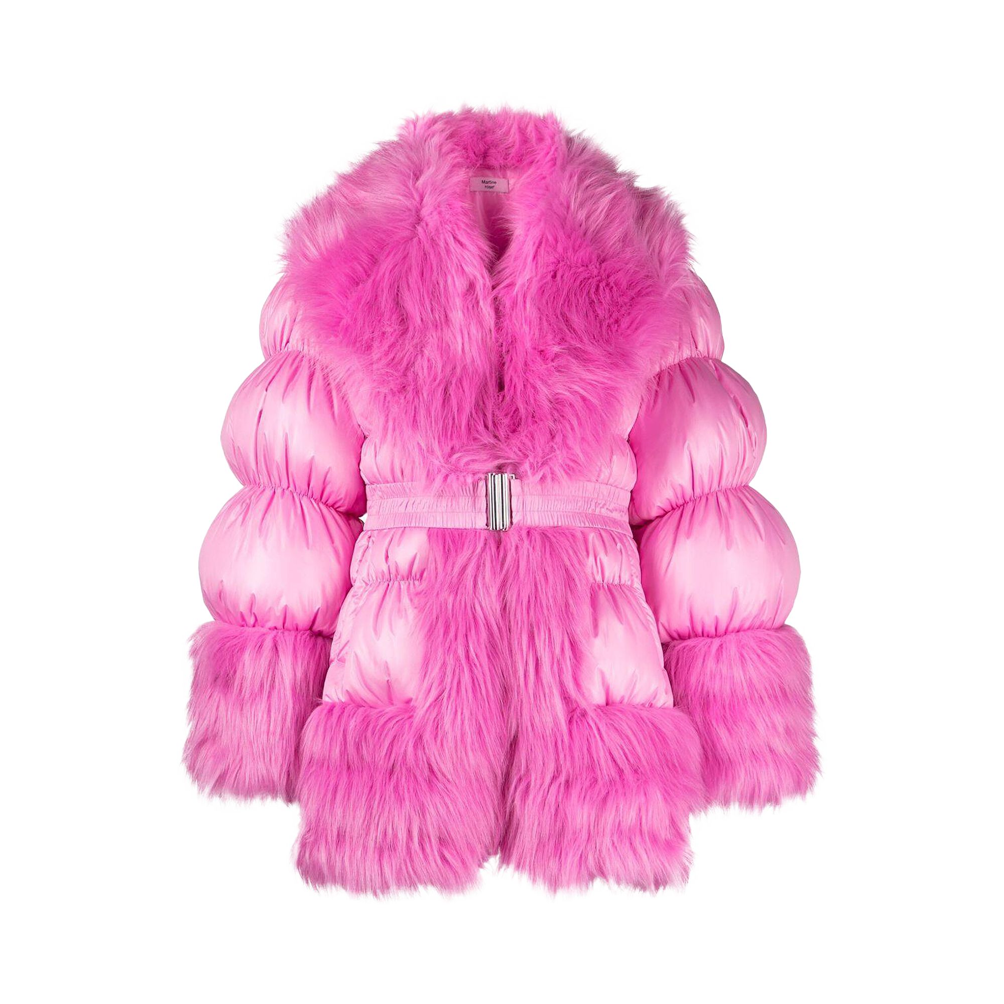 Pre-owned Martine Rose Belted Quilted Puffer Coat 'pink' | Men's Size M