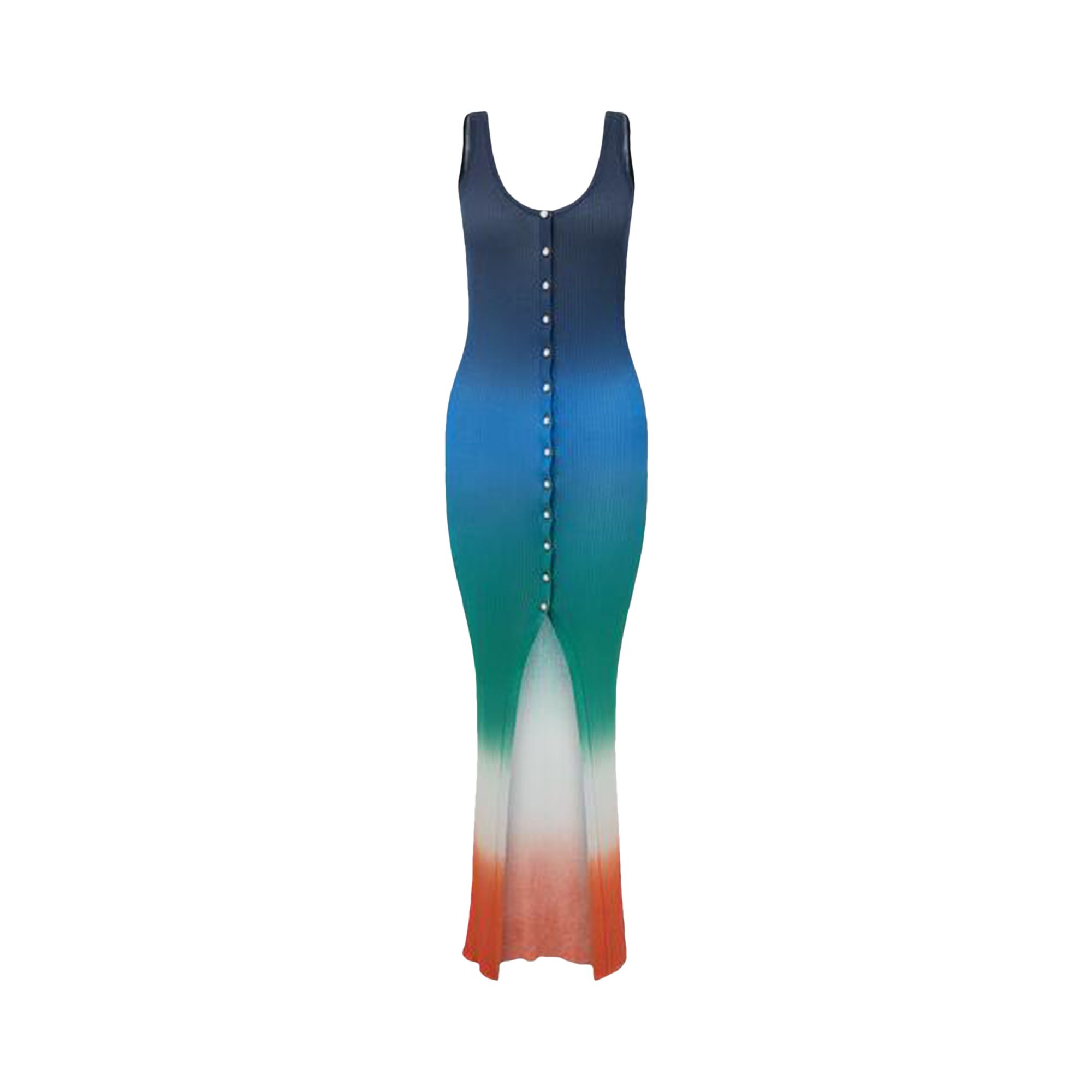 Pre-owned Casablanca Gradient Rib Dress 'multicolor' | Multi-color | Women's Size M