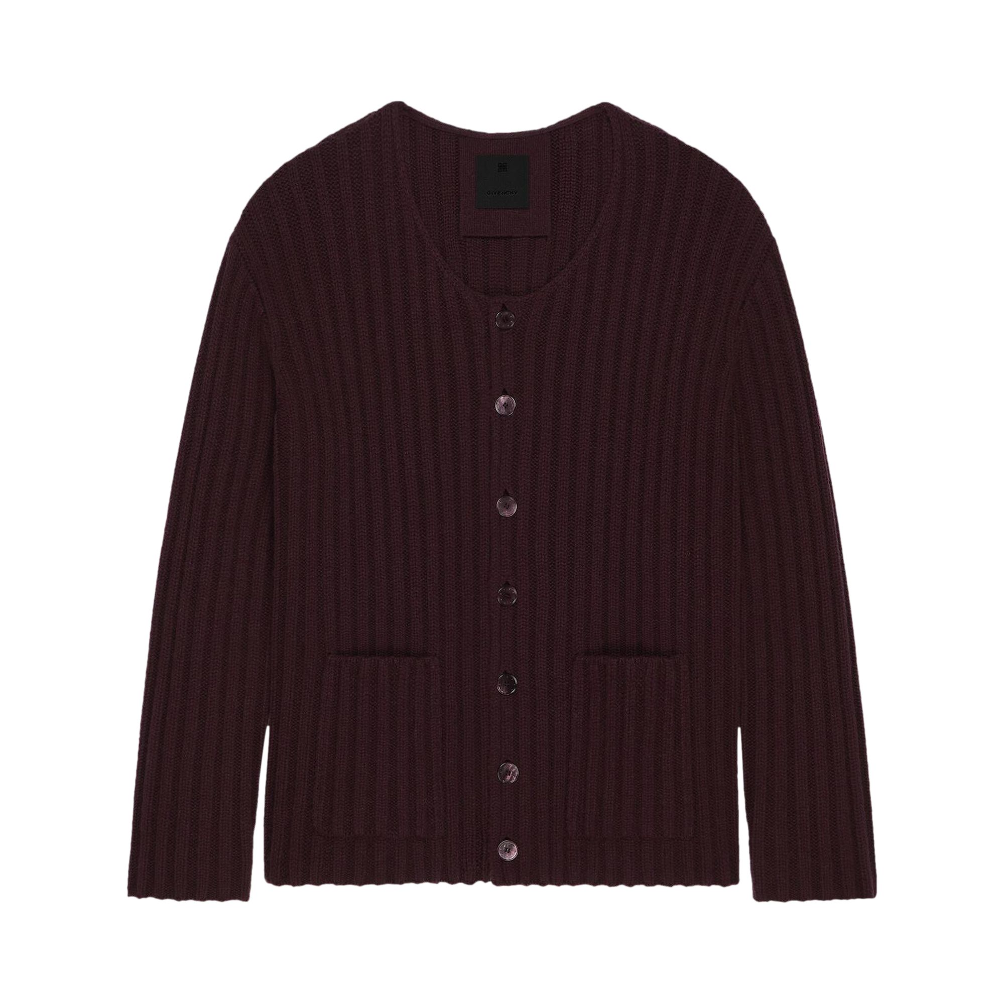 Pre-owned Givenchy Cashmere Cardigan 'burgundy' | Red | Men's Size Xl