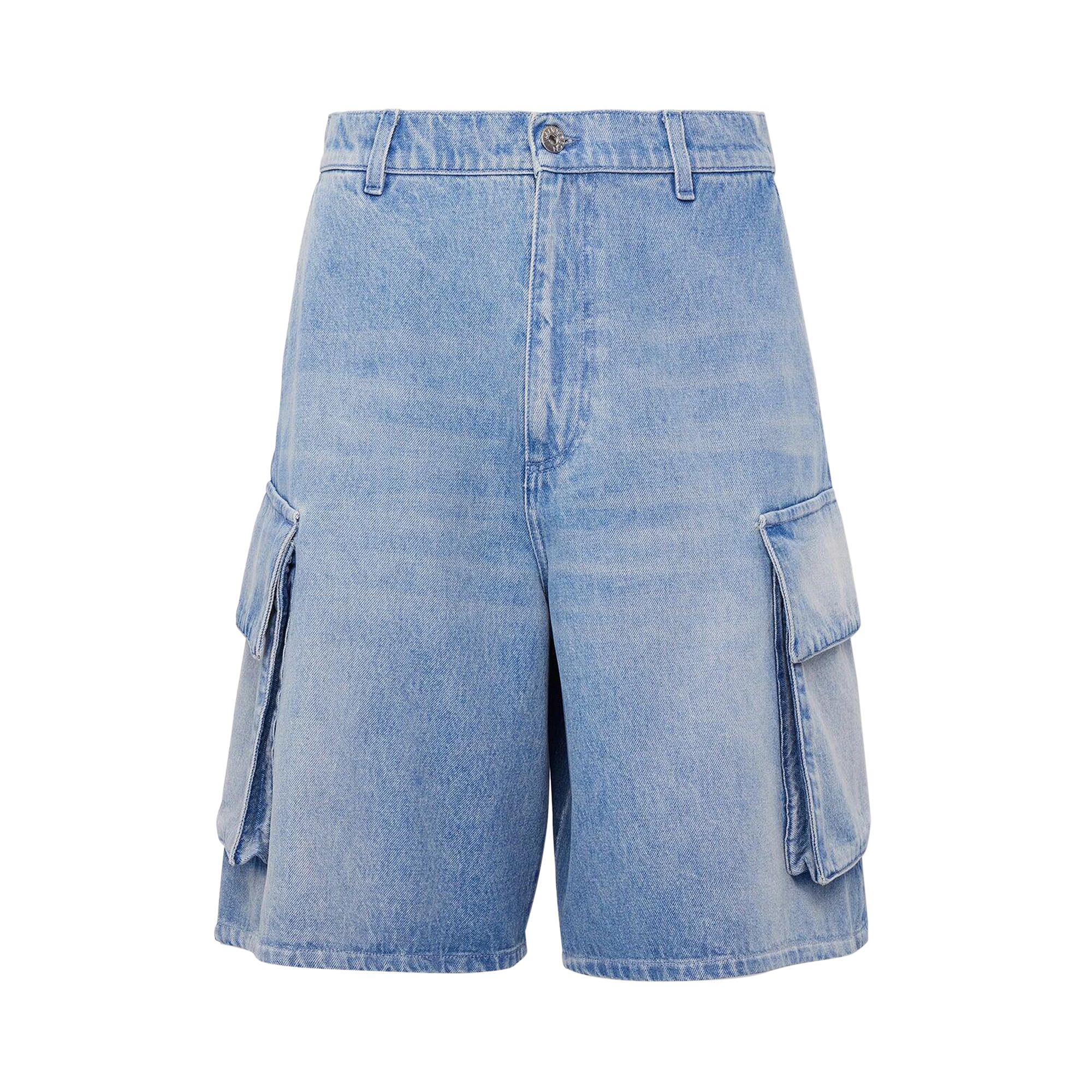 Pre-owned Jw Anderson Baggy Denim Cargo Shorts 'light Blue' | Men's Size 48